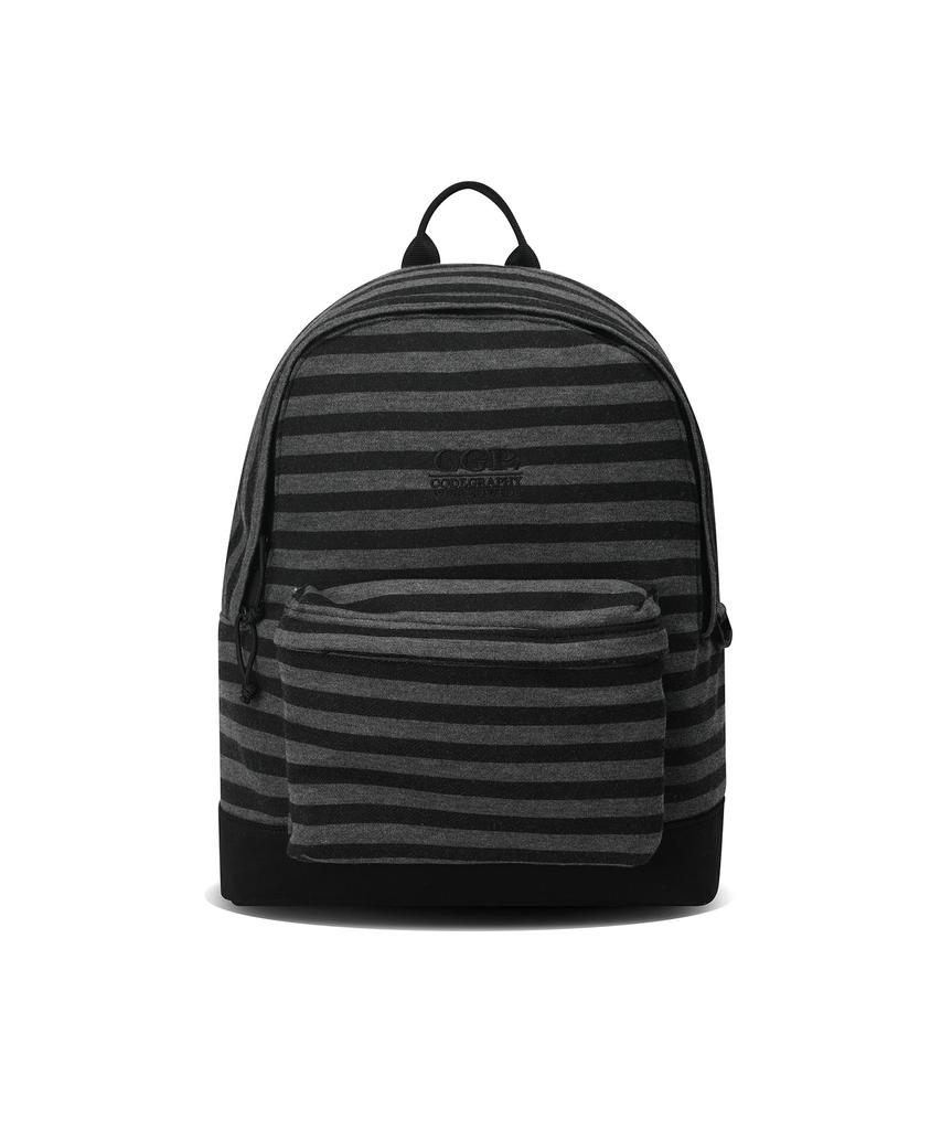 Cgp Square Logo Stripe Backpack - Dark Grey