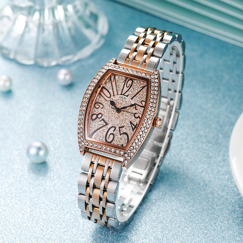 Fashion Light Luxury Steel Belt Watch Retro Wine Barrel Quartz Women'S Watch Niche Gypsy Women'S Watch