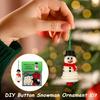 DIY Christmas Button Ornament Button Snowman Xmas Tree Decoration Kit Hanging Button Santa Claus Craft Set for Kids Adults Festive Home Decor