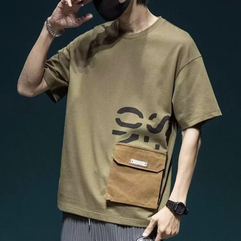 Men's Summer Large Size Casual Loose Short Sleeve T-Shirt