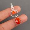 Natürlicher Karneol Edelstein 925 Sterlingsilber Schmuck Handgefertigter Anhänger 1,80" PP-10-19