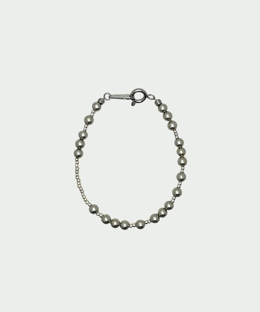 Sickfumedot Champagne Pearl Bracelet - Ash & Khaki