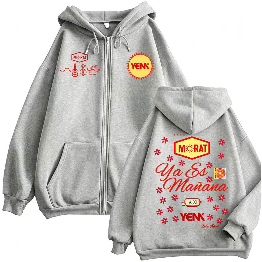 Band Morat Ya Es Manana Yem Zipper Hoodies Men Women Harajuku Streetwear Zip Up Hooded Sweatshirt Jacket Coats