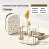 Portable Baby Bottle Brush Set with Storage Box and Drainer for Travel