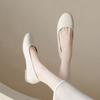 2025 New Autumn Soft Leather Fairy Style Work Shoes Fashion Round Head Commuting Shallow Mouth Single Shoes Women