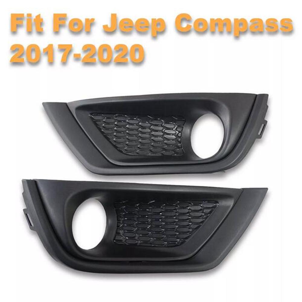 1 Pair 53224456 53224457 Front Bumper Fog Light Driving Lamp Cover For Jeep