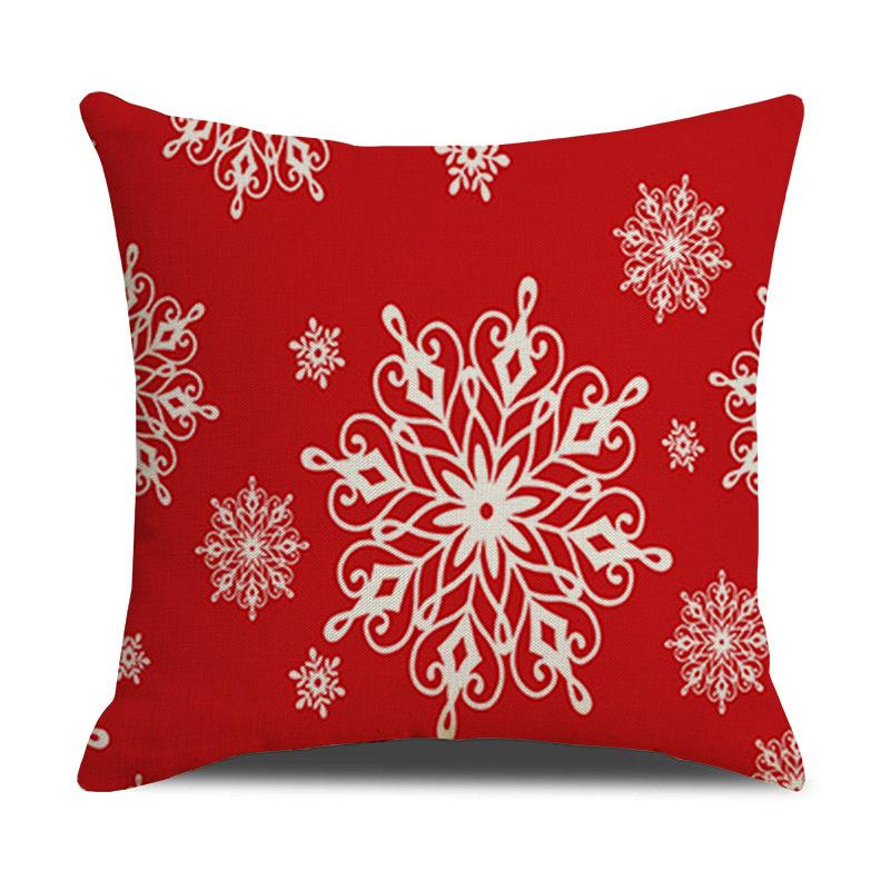 Nordische Weihnachtskissenhülle Schneeflocke Weihnachtsbaum Heimbedarf Sofa Schlafzimmer Lendenkissen