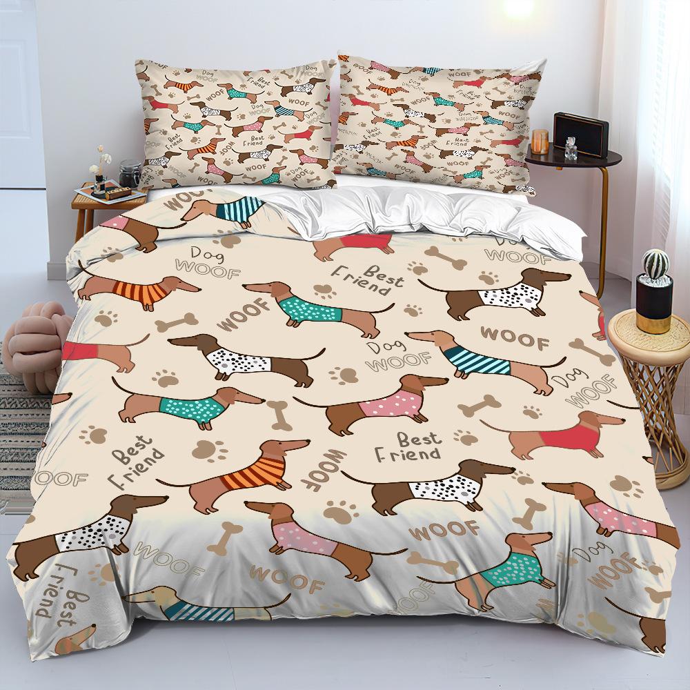 Duvet Cover Set Cartoon Children'S Quilt Cover 3D Digital Printing Three-Piece Set