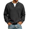 Herren V-Ausschnitt Lässiger Hoodie mit Tasche