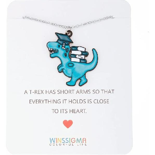 T-Rex Dinosaur Necklace, Stegosaurus Charm Necklace Dinosaur Jewelry Cute Animal Jewelry T-Rex 2