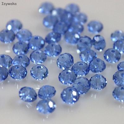 Lichtblauwe kleuren 4/8 mm Rondelle Oostenrijk gefacetteerde kristallen glazen kralen losse spacer ronde kralen voor het maken van sieraden