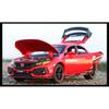 1/32 HONDA CIVIC TYPE R Alloy Sports Car Model Diecasts & Toy Vehicles Metal Car Model Sound and Light Collection Kids Toy Gift