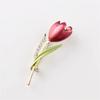 Women Summer Fashion Tulip Rhinestone Flower Brooch Pin Crystal Jewelry Clothes Accessories Brooche Gift Wedding Pins Decoration