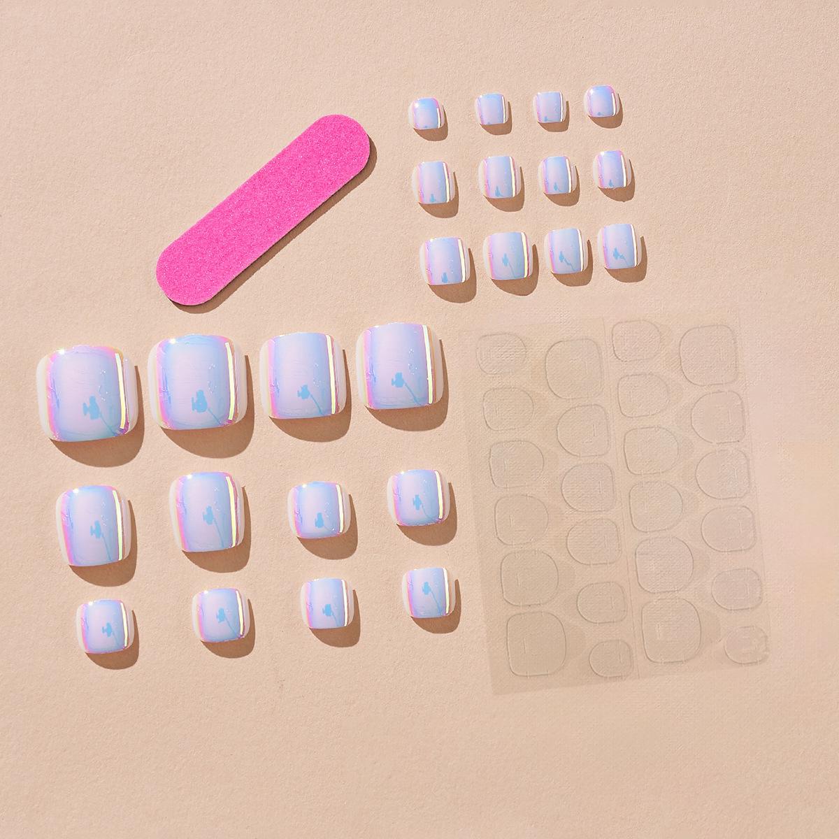 

Exclusive Wearable Electroplated Removable Toenail Patches - Stylish False Nail Pieces