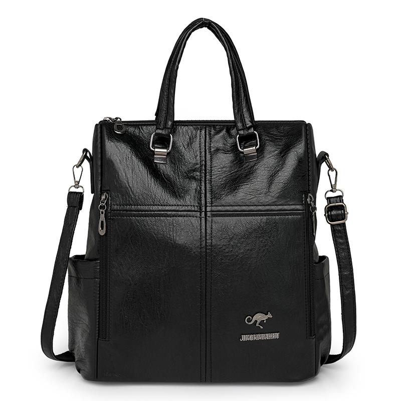Damski plecak vintage wielofunkcyjny skórzany PU torba na ramię dużej pojemności ręczna torba crossbody do codziennych dojazdów do pracy i weekendowych wyjść