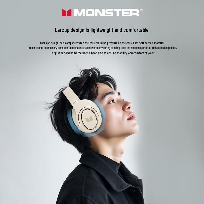 Monster ANC Active Noise Cancelling Wireless Gaming Headphones MQH07