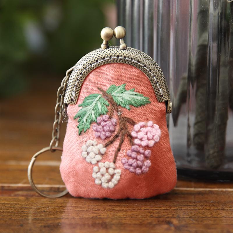 Lu Embroidery Necklace & Coin Purse DIY Kit - Handmade Gift for Girls