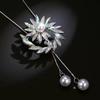 Luxury Non-Fading Korean Fashion Sweater Necklace: Autumn/Winter Women's Niche Design Pendant