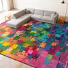 Multicolour Abstract Carpet Living Room Sofa Area Easy Clean Rugs Non-slip Bedroom Decoration Cloakroom Floor Mat Izable