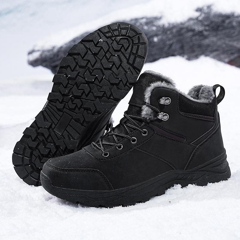 Large size winter velvet sports cotton shoes warm snow boots outdoor hiking hiking shoes cold winter shoes