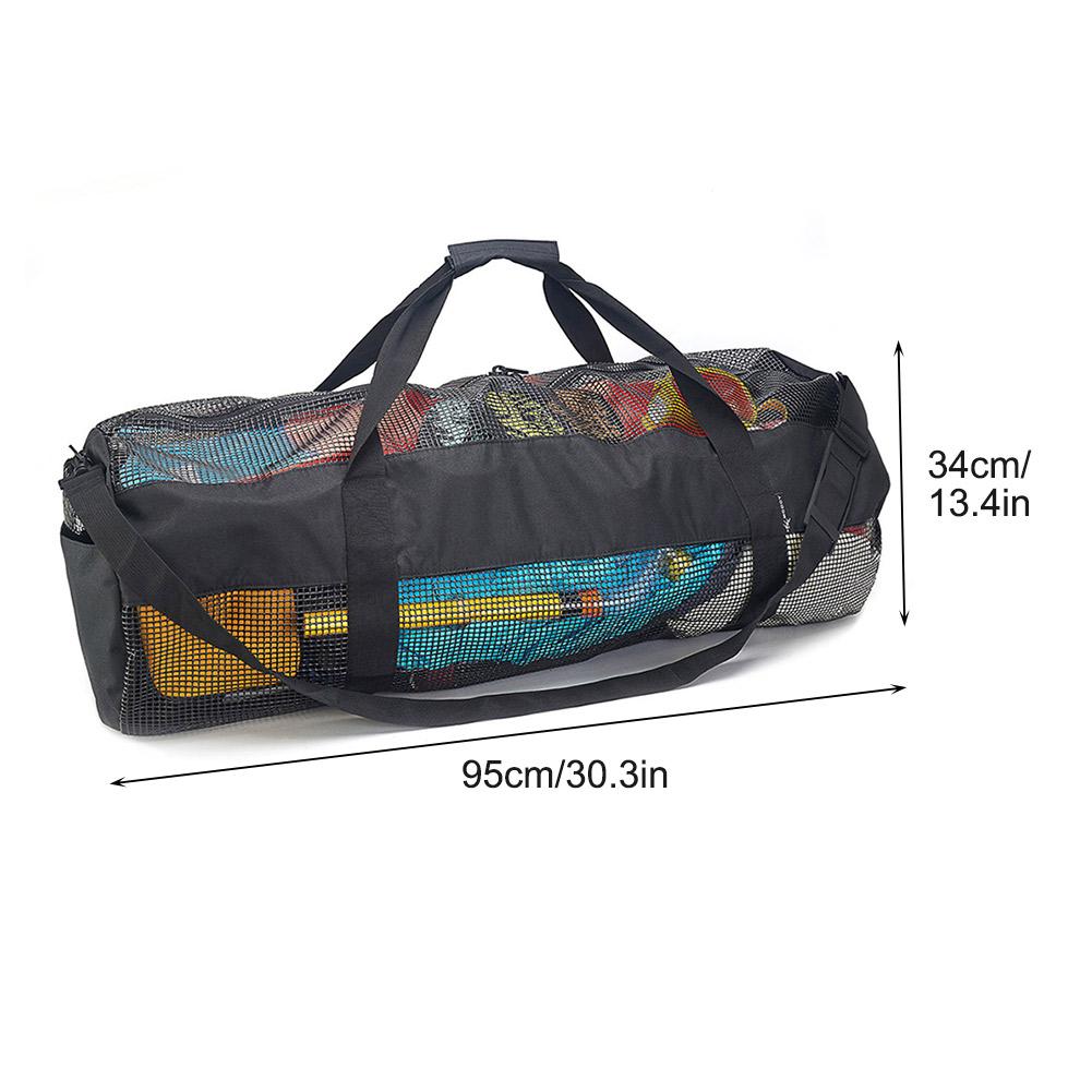 Multifunctional Snorkeling Equipment Storage Bag Large Capacity Beach Storage Bag Mesh Gear Bag for Surfing Swiming Scuba Diving