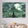 Experience the magical kingdom of mysterious castles  pumpkin lanterns  and witches on a 1pc 2D plane! Party banner