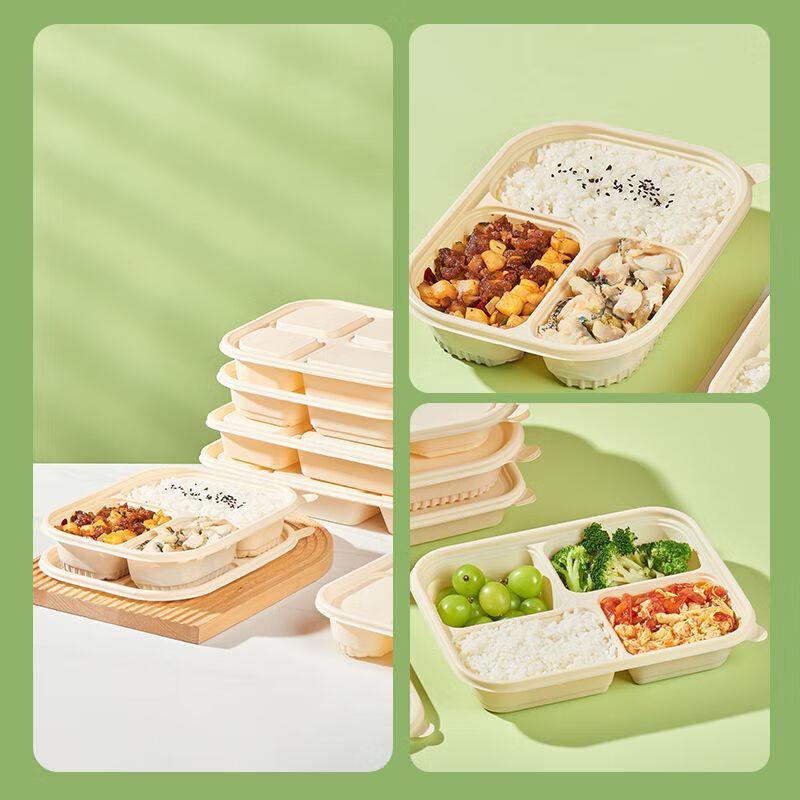 Biodegradable Corn Starch Compartmented Lunch Box