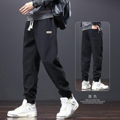 Frühling Herbst Lockeres Schuhwerk Sporthose Trendige Vielseitige Hose Herren Winter Samt Verdickt Freizeithose