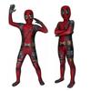 Kids Deadpool Costume Cosplay Set Bodysuit with Mask Halloween Theme Party Role Play 110cm