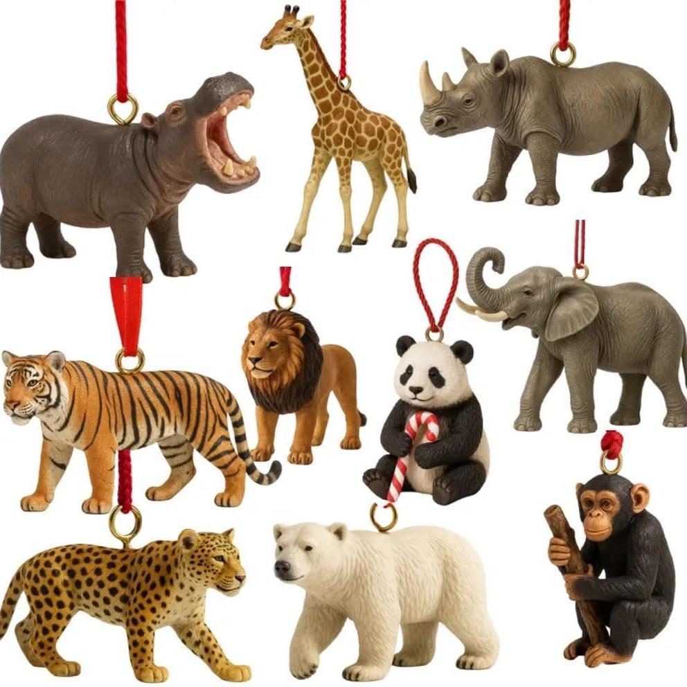 Feliz Navidad Calendario de Adviento Zoológico 2025, Calendario de Cuenta Atrás para Navidad de 24 Días con 24 Animales Diferentes, Cuenta Atrás Navideña de Vida Silvestre para Amantes de los Animales