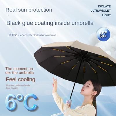 Verstärkter 24-Knochen-Regenschirm, UV-beständig, winddicht, robust und langlebig, vollautomatischer Regenschirm