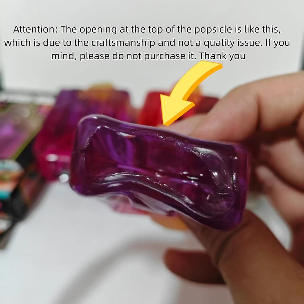 Popsicle Blind Box Cube Sensory Stress Relief Squishy Cube Anti-Anxiety Squeeze Object for Birthday Gift Toy