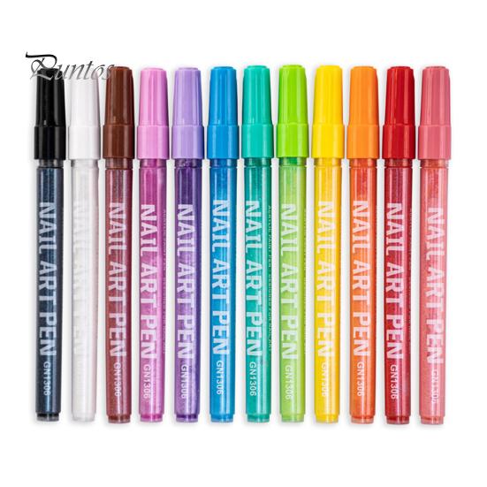 

Набор из 12 ручек для дизайна ногтей, 3D-ручка для лака для ногтей, быстросохнущая ручка для нанесения точек на ногти, маркеры для дизайна ногтей, ручка для рисования и росписи для домашнего салона A