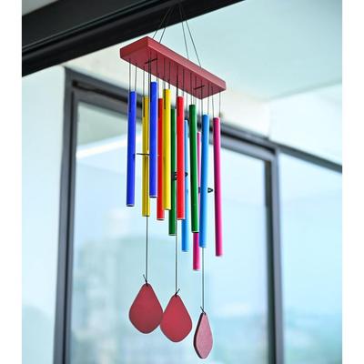 Harmonie Mehrfarbige Windspiele für Schlafzimmer & Wohnzimmer – Beruhigende Heimdekoration, Einweihung, Balkon- & Gartenhängedekoration
