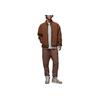 Jordan Flight Faux Shearling Stand Collar Loose Jacket Men Jacket Dark-Brown FV7449-223