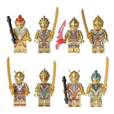 Golden Warrior Suit Building Block Doll Puzzle Children Assembly Toy