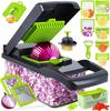 25in1 Multifunction Vegetable Chopper Fruit Slicer Onion Dicer Potato Grater Garlic Press Vegetable Cutter Kitchen Gadgets Tool