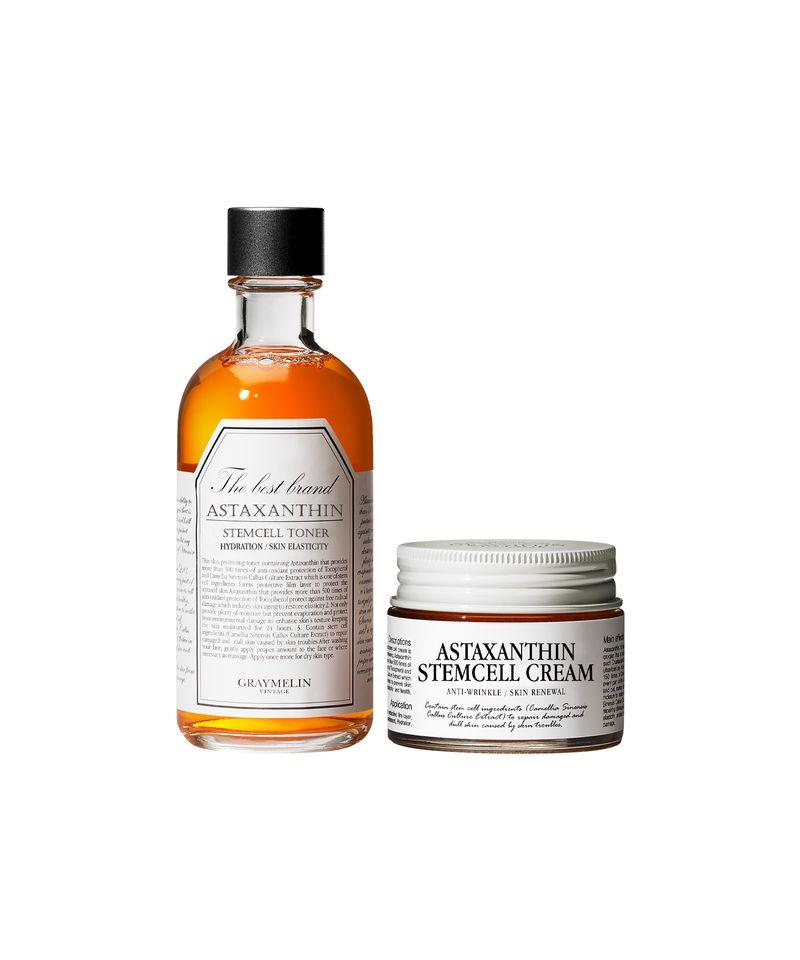 [SET][Wrinkle Improvement Functional] Astaxanthin Stem Cell Wrinkle Improvement 2-Piece Set (Toner 130ml + Cream 50g)