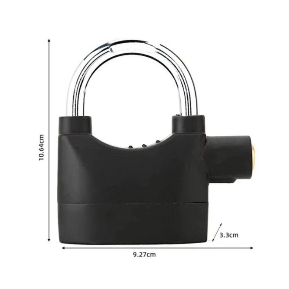 Waterproof Siren Alarm Padlock Anti Theft Heavy Duty Bicycle Lock Rust Proof High Security Alloy Alarm Lock Vehicle Safety