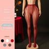 Women Sexy Striped Seamless Jacquard Lace Fishnet Pantyhose Stockings