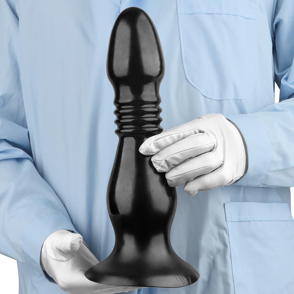 Extra Large Anal Plug with Suction Cup, Black Giant Butt Plug Sex Toy for Beginners and Advanced
