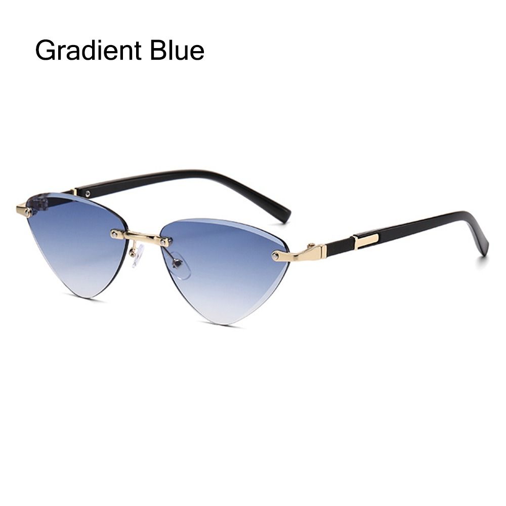 Unisex Triangular Unique Temples Shades For Women Men Cat Eye Sunglasses Cut-Edge Punk Hip-Hop Sun Glasses UV400 Protection