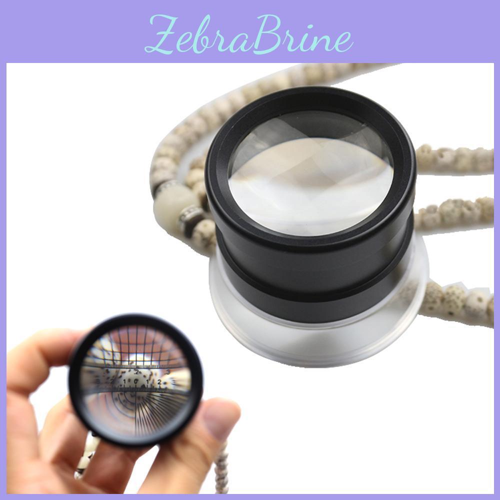 Magnifier Scale Loupe 30x With 2 Scaleplates Portable Magnifying Glass Interchangeable Reticle