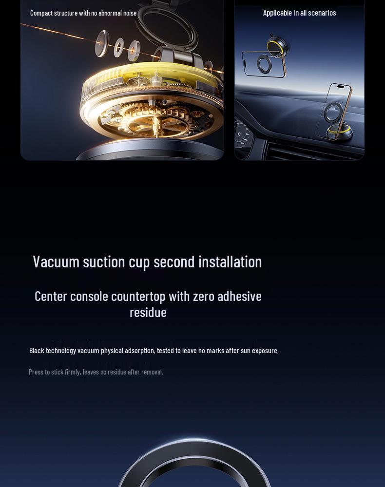 2025 Magnetic Car Phone Holder with Vacuum Suction Cup