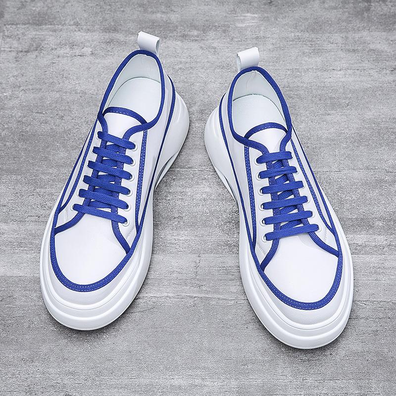 Men's shoes autumn board shoes color matching literary air cushion soft sole fashion trend shoes young personality matching Wenzhou
