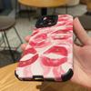 Fashion Red Lip Print Silicone Case For iPhone 14 11 12 13 15 Pro Max Mini SE X XS XR 8 7 Plus Soft Leather Shockproof Cover