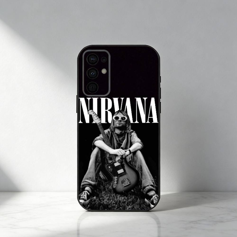 K-Kurt N-Nirvana C-Cobain Phone Case For Samsung S25,S24,S21,S22,S23,S30,Ultra,S20,Plus,Fe,Note,5G Black Cover