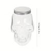 6 Pack Halloween Transparent Skull Plastic Jars with Lids for Candle Making, Candle Making Molds