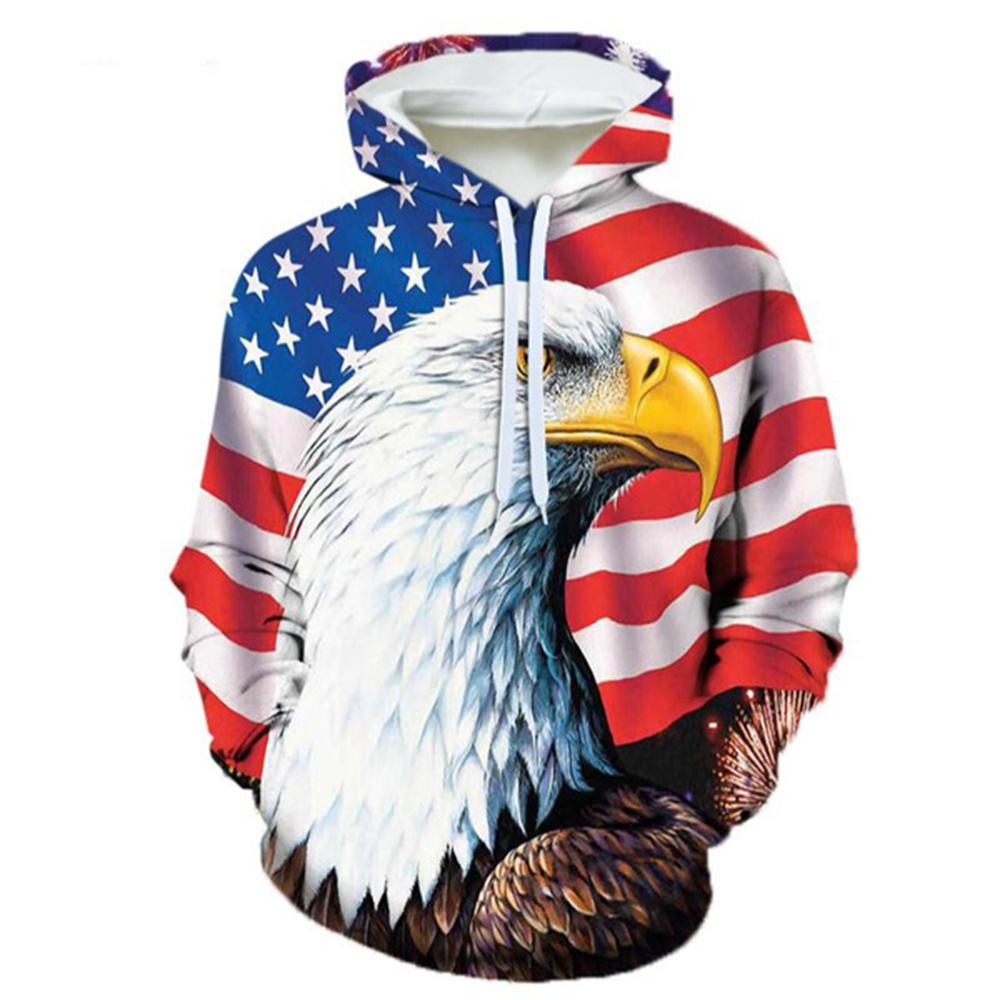 Do Old Eagle Graphics 3d Printing Men's Plus-size Hoodie Casual Pullover Popular Street Wear Fashion Top Trends Men's Clothing