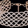 European And American Popular Jewelry, Hollow Full Diamond Multi-Layer Neck Chain, Fashionable Versatile Shiny Rhinestone Collarbone Chain Necklace